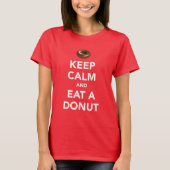 Houd kalm en eet een t-shirt donut (aanpasbaar) (Voorkant)