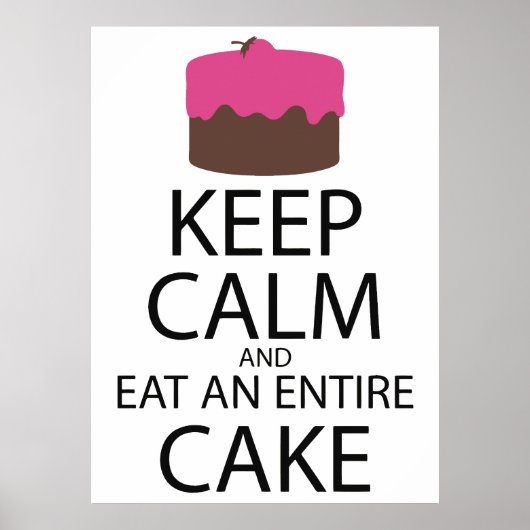 Houd kalm en eet een volledige kook poster (Voorkant)