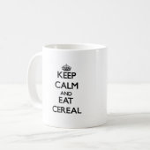 Houd kalm en eet granen koffiemok (Voorkant links)