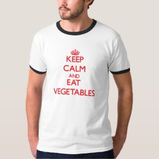 Houd kalm en eet groenten t-shirt