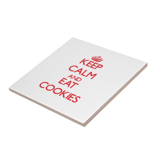 Houd kalm en eet Koekjes Tegeltje (Zijkant)