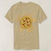 Houd kalm en eet pizza grappig ontwerp voor Pizza T-shirt (Design voorkant)