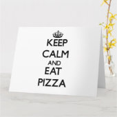 Houd kalm en eet Pizza op Kaart (Gele Bloem)