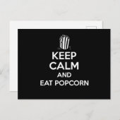 Houd kalm en eet popcorn afdrukopdraf dozen G Briefkaart (Voorkant / Achterkant)
