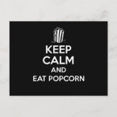 Houd kalm en eet popcorn afdrukopdraf dozen G Briefkaart (Voorkant)