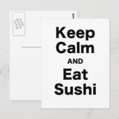 Houd Kalm en eet Sushi Briefkaart (Voorkant / Achterkant)