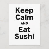Houd Kalm en eet Sushi Briefkaart (Voorkant)