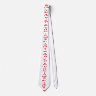 Houd kalm en eet vlees stropdas