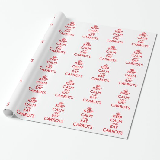 Houd kalm en eet Wortelen Cadeaupapier (Uitgerold)