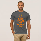 Houd kalm en eng op halloween Shirt (Voorkant volledig)