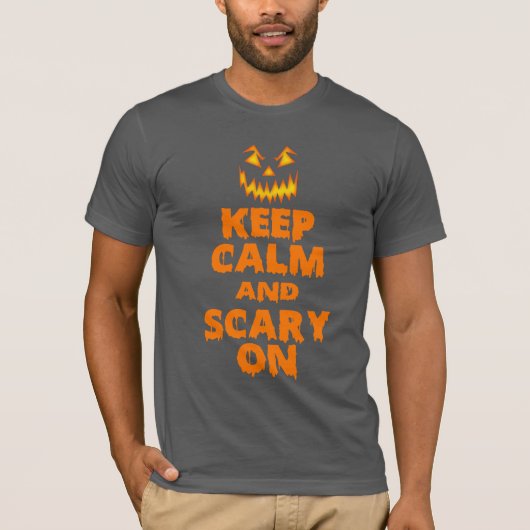 Houd kalm en eng op halloween Shirt (Voorkant)