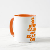 Houd kalm en eng op haverkoffie mok (Voorkant links)