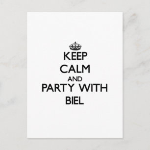 Houd kalm en feest met Biel Briefkaart