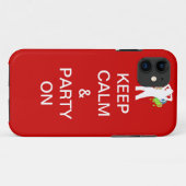 Houd kalm en feest op Case-Mate iPhone case (Achterkant (horizontaal))