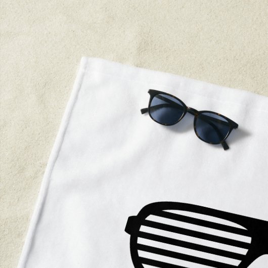 Houd kalm en feest op een grappig strand cadeau vo strandlaken (In situ)