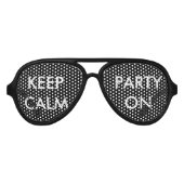Houd kalm en feest op feesttinten zonnebril (Voorkant)