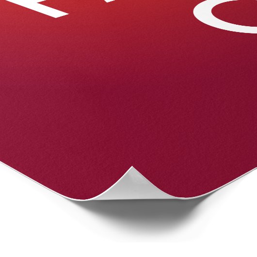 Houd kalm en feest op poster | (Hoek)