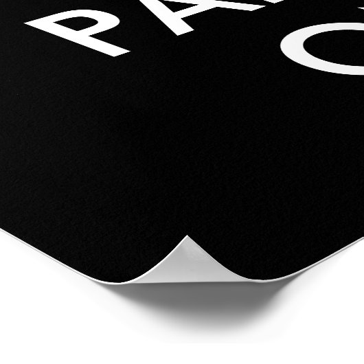 Houd kalm en feest op Poster (Hoek)