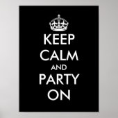 Houd kalm en feest op Poster (Voorkant)