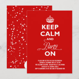 Houd kalm en feestdag nieuwjaar kaart