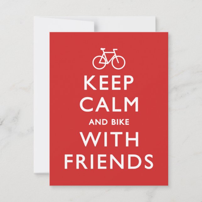 Houd kalm en fiets met vrienden (Voorkant)