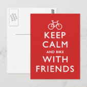 Houd kalm en fiets met vrienden briefkaart (Voorkant / Achterkant)