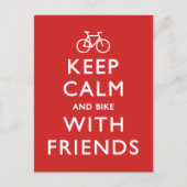 Houd kalm en fiets met vrienden briefkaart (Voorkant)