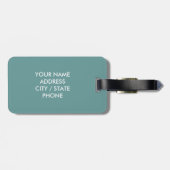 Houd kalm en flauwte op bagagelabel met tand-logo (Achterkant horizontaal)