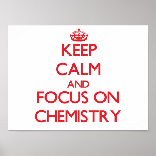 Houd kalm en focus op chemie poster (Voorkant)
