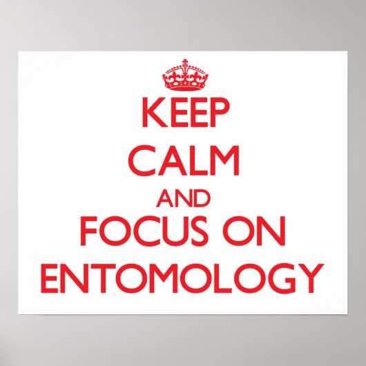 Houd kalm en focus op ENTOMOLOGIE Poster (Voorkant)
