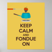 Houd kalm en Fondue op de Druk van het Poster (Voorkant)