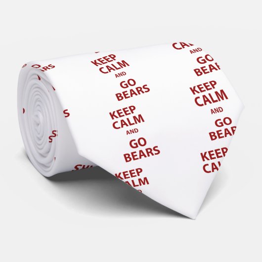 Houd kalm en ga Beren Stropdas (Opgerold)