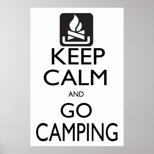 Houd Kalm en ga Camping Poster (Voorkant)