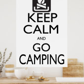 Houd Kalm en ga Camping Poster (Keuken)