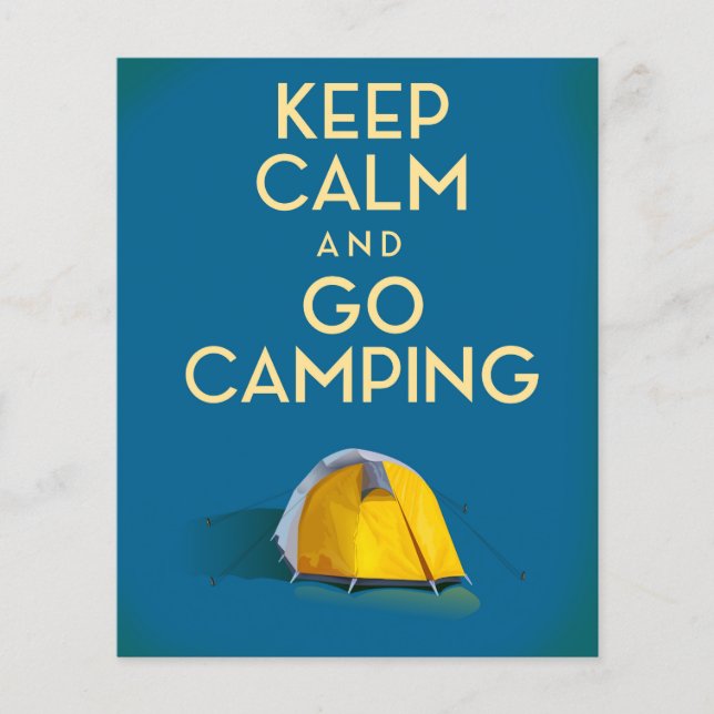 Houd kalm en ga de  druk van de Camping (Voorkant)