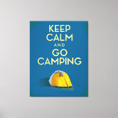 Houd kalm en ga de  druk van de Camping Canvas Afdruk (Voorkant)