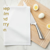 Houd kalm en ga door met de keukenhanddoek van Kon (Quarter Fold)