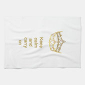 Houd kalm en ga door met de keukenhanddoek van Kon (Horizontaal)