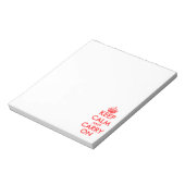 Houd kalm en ga door met notitiepaden | papier notitieblok (Linkerzijde)