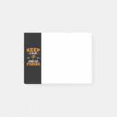 Houd kalm en ga na het Vist Nota's Post-it® Notes (Voorkant)