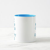 Houd kalm en ga verder - poederblauw mok (Midden)