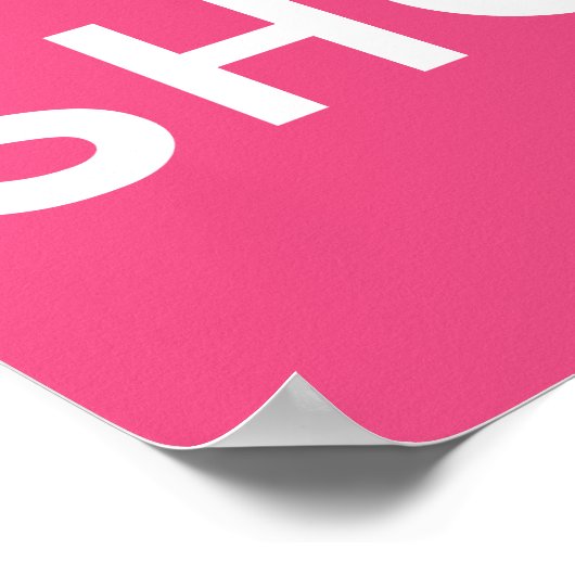 Houd Kalm en ga winkelen - Snoep Roze Poster (Hoek)