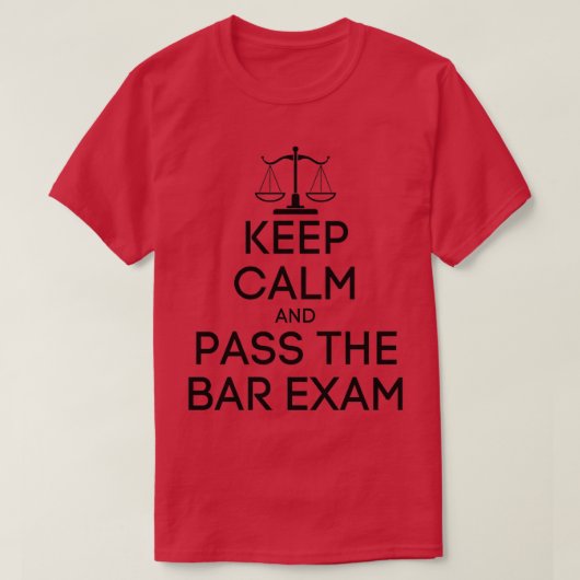 Houd kalm en geef de schamele advocaat van het Bar T-shirt (Design voorkant)