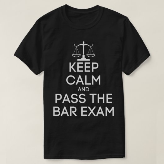 Houd kalm en geef de schamele advocaat van het Bar T-shirt (Design voorkant)