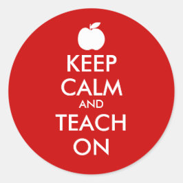 Houd kalm en geef les aan stickers met appelpictog