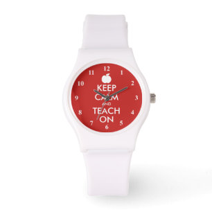 Houd kalm en geef les in cadeau voor polshorloges horloge