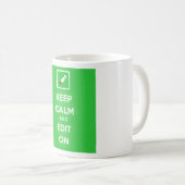 Houd kalm en geef op de Mok van de Koffie uit (Voorkant rechts)