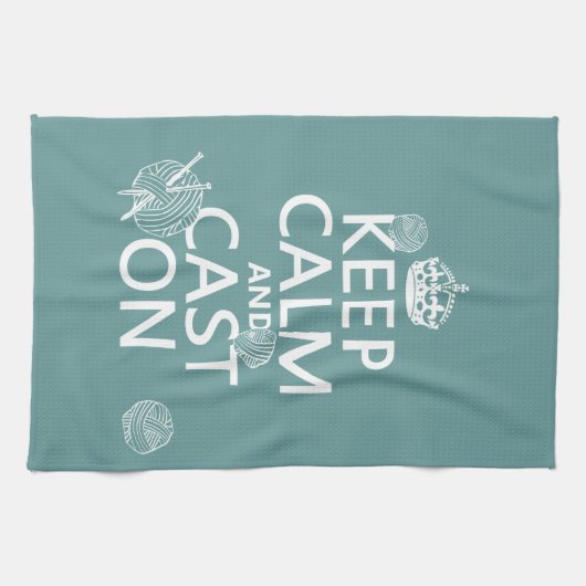 Houd kalm en Gegoten - alle kleuren Theedoek (Horizontaal)