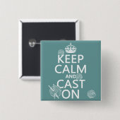 Houd kalm en Gegoten - alle kleuren Vierkante Button 5,1 Cm (Voorkant /achterkant)