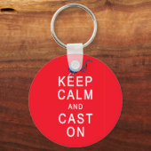 Houd kalm en gegoten op T-shirt of cadeau Sleutelhanger (Voorkant)